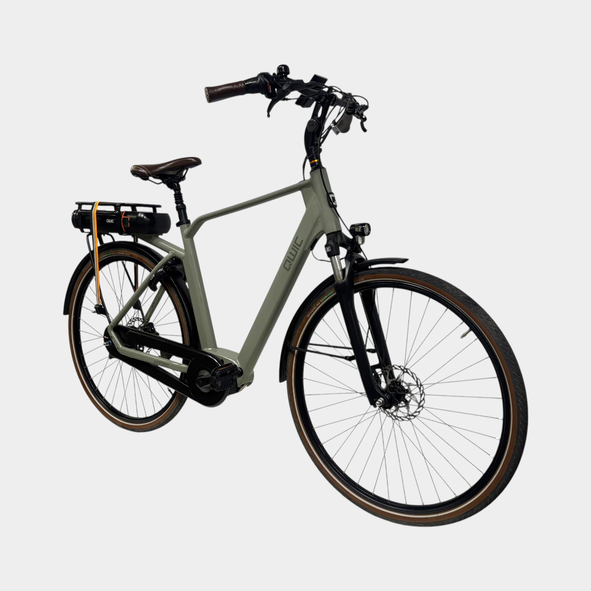 QWIC Premium MN7D+ Heren e-Bike 54cm Khaki Green 2022 | Occasion