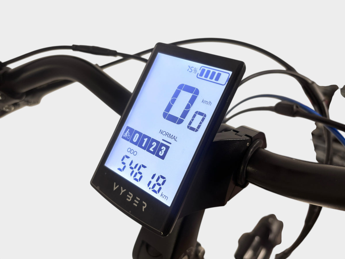 Vyber Ride E1 Black Edition Lage Instap 53cm 2023 Zwart / Blauw (Gebruikte E-bike)