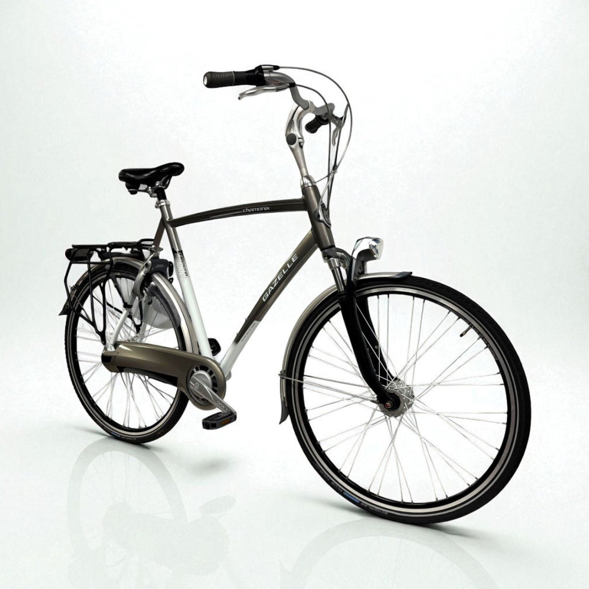 Gazelle Chamonix Plus Heren 65cm Premium White / Schaduw Zilver | Occasion